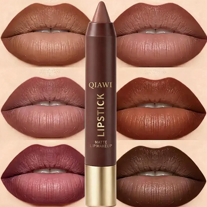 6-Piece Matte Brown Lipstick Set – Waterproof, Long-Wear & Less Transfer
