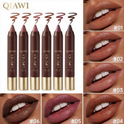 6-Piece Matte Brown Lipstick Set – Waterproof, Long-Wear & Less Transfer