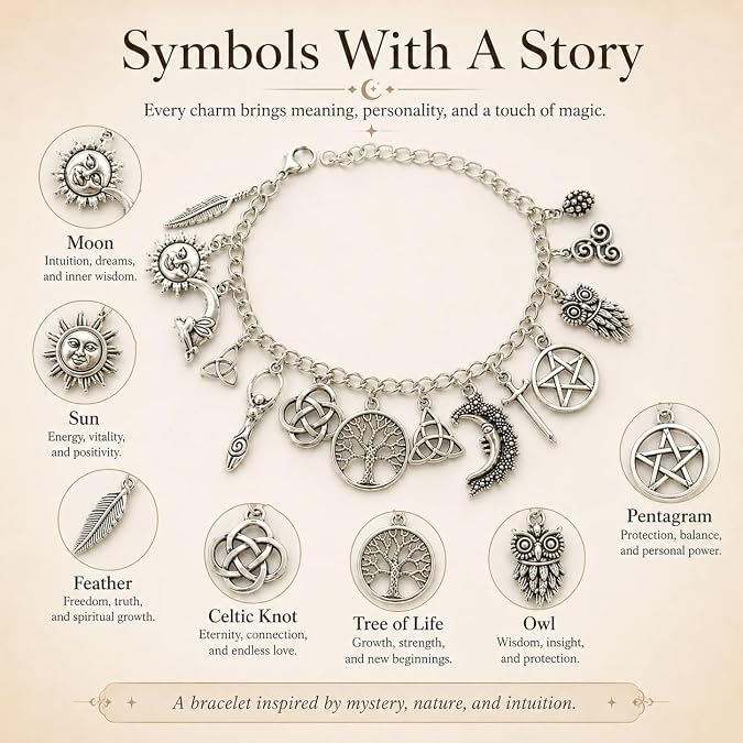Lucky Witch's Knot Moon Anklet