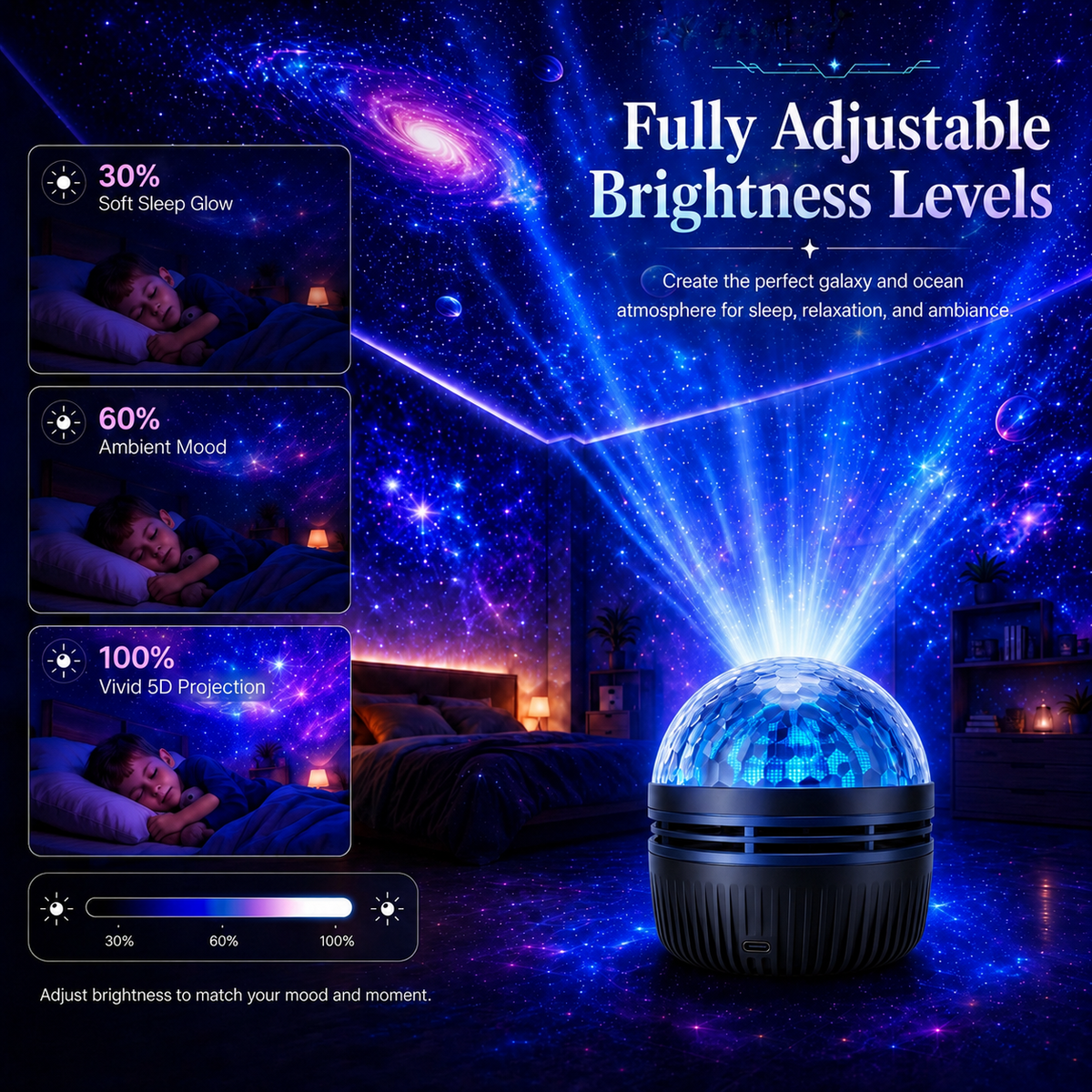 🦖 HOT DEAL 49% OFF |  Naxiohq 5D Galaxy Projector