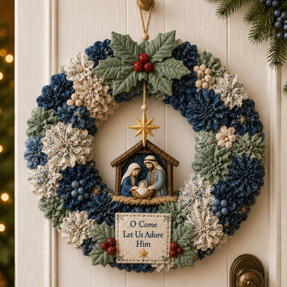 🎄🔥50% Off Last Day 🎊 3D Fabric Poke Wreath DIY Kit