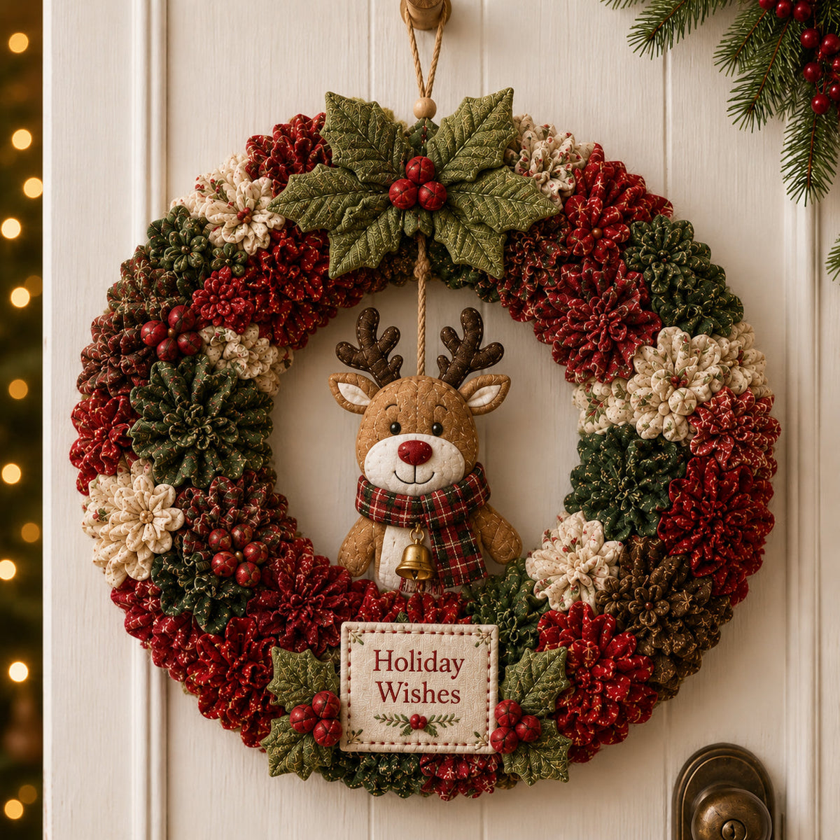 🎄🔥50% Off Last Day 🎊 3D Fabric Poke Wreath DIY Kit