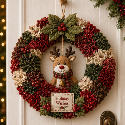 🎄🔥50% Off Last Day 🎊 3D Fabric Poke Wreath DIY Kit