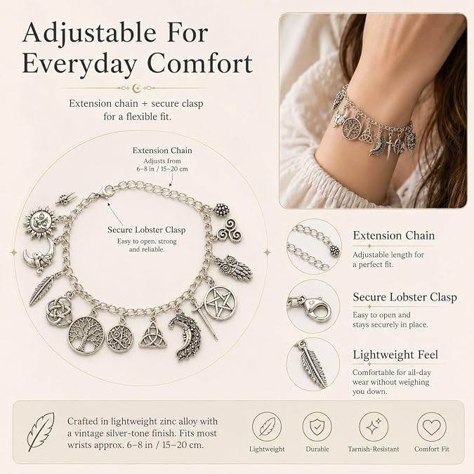 Lucky Witch's Knot Moon Anklet