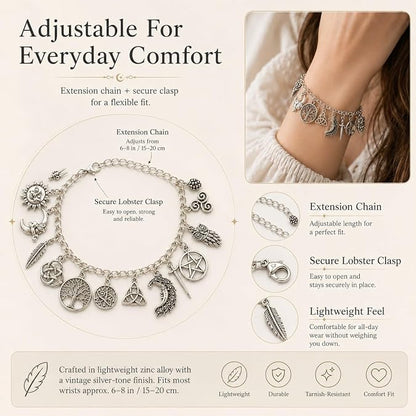 Lucky Witch's Knot Moon Anklet