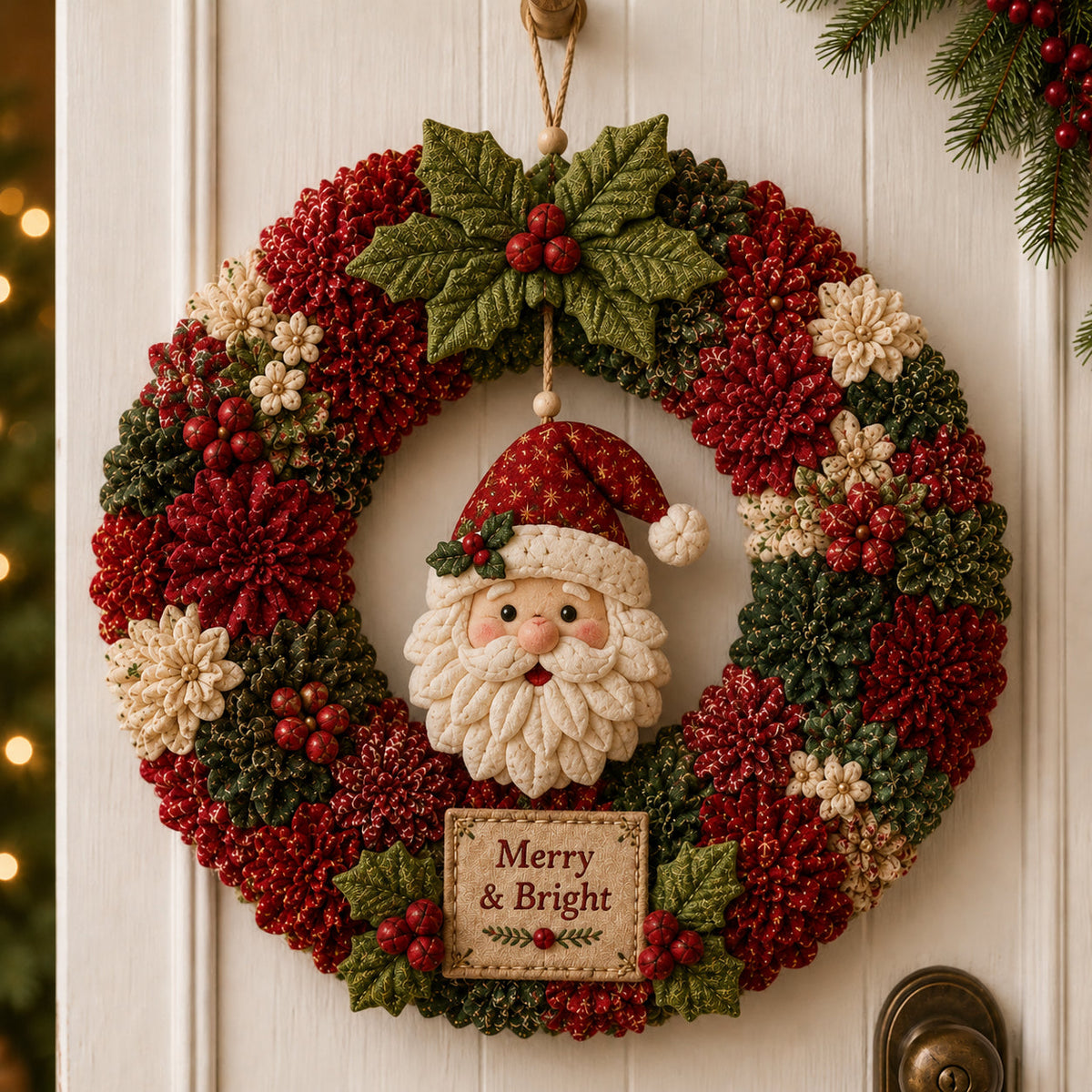 🎄🔥50% Off Last Day 🎊 3D Fabric Poke Wreath DIY Kit