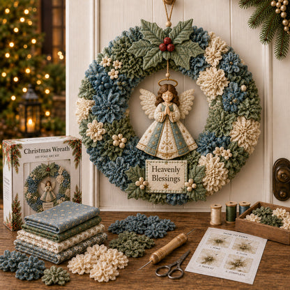 🎄🔥50% Off Last Day 🎊 3D Fabric Poke Wreath DIY Kit