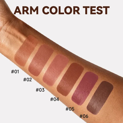 6-Piece Matte Brown Lipstick Set – Waterproof, Long-Wear & Less Transfer