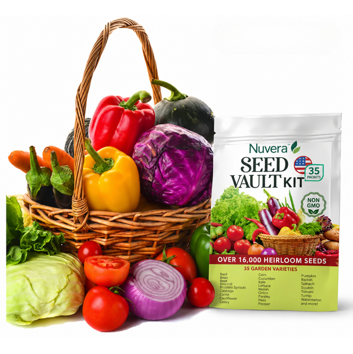 Naxiohq® Seed Vault Kit - 35 Variety Pack