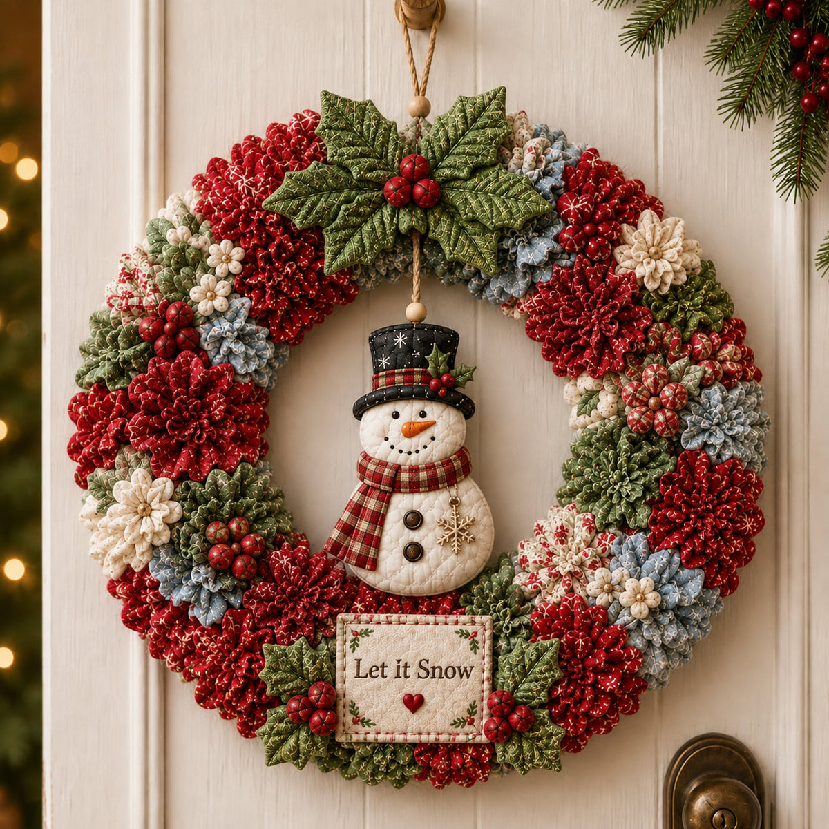 🎄🔥50% Off Last Day 🎊 3D Fabric Poke Wreath DIY Kit